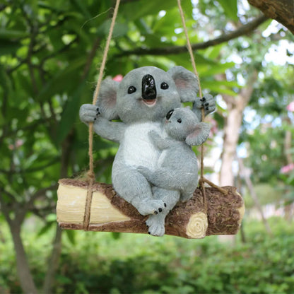 1pc Creative Climbing Rope Squirrel Figurine - Perfect forGarden & Outdoor Decoration!